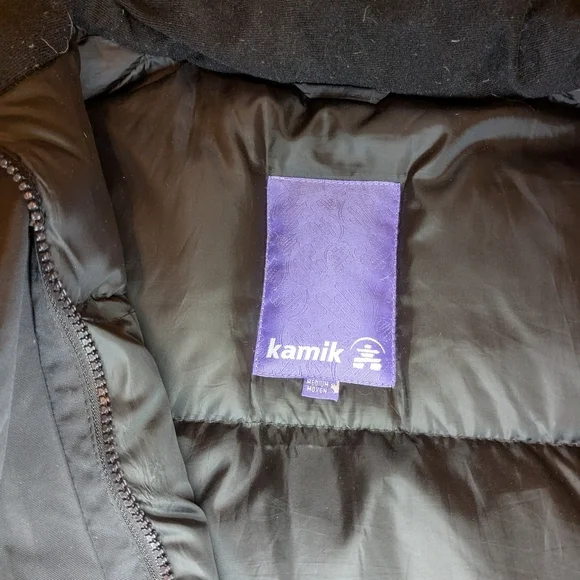 Kamik Women's Black Down Filled Parka with Faux Fur Hood - Picture 5 of 16